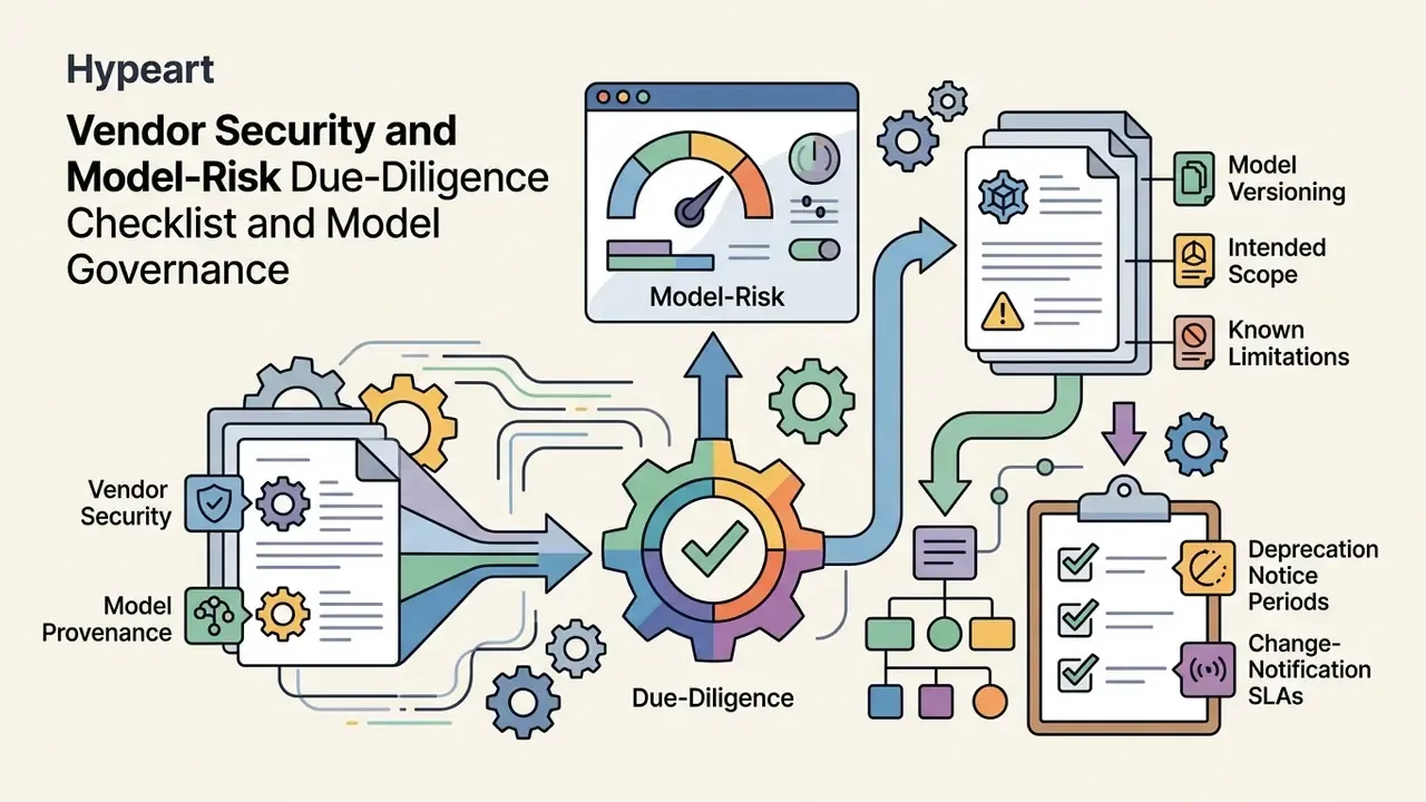 Central gear connecting vendor security and model governance documentation to risk assessment workflows