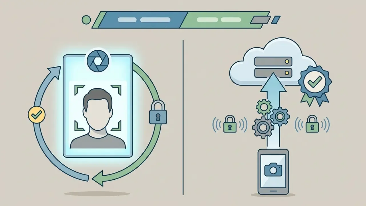Comparison between local device photo processing and secure server-side cloud transmission