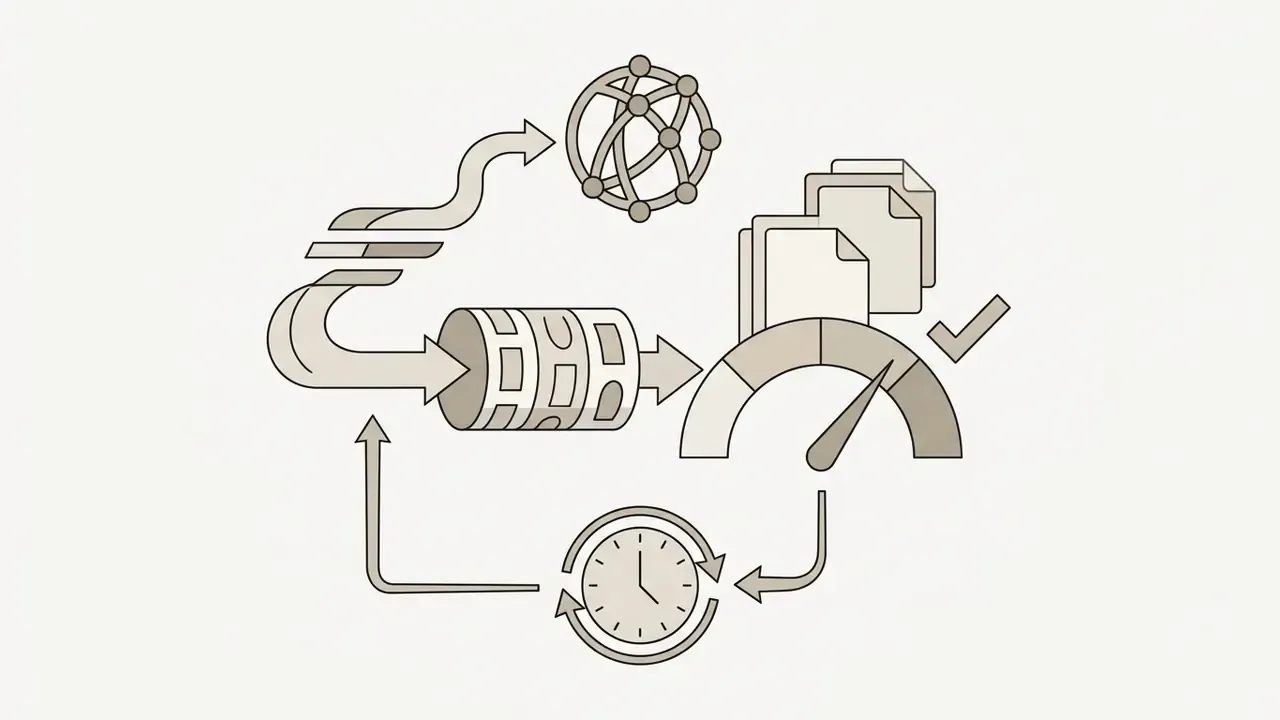 Network data flowing through a processor and gauge to monitor usage limits for a free AI writing generator