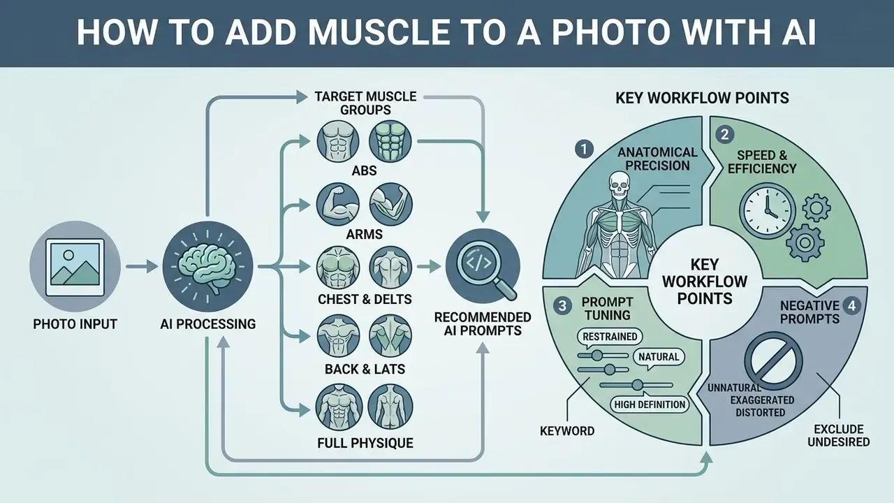 Flowchart detailing the steps for enhancing body definition through digital processing and prompt tuning