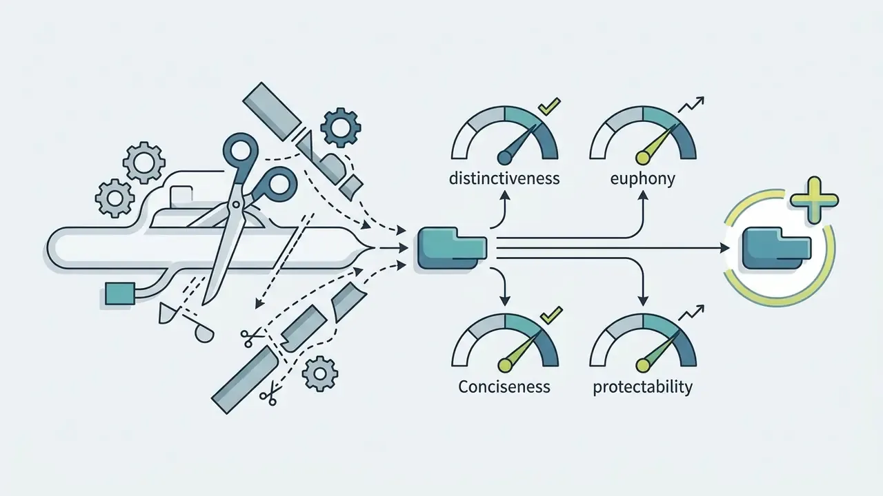 Scissors cutting blocks into segments that are measured by gauges for naming criteria