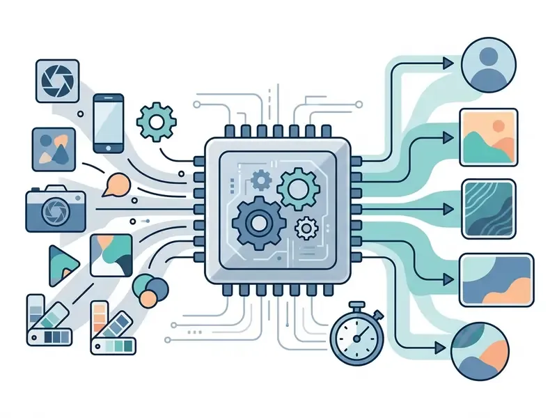 Central processor unit receiving diverse media inputs to output processed images and user profile icons