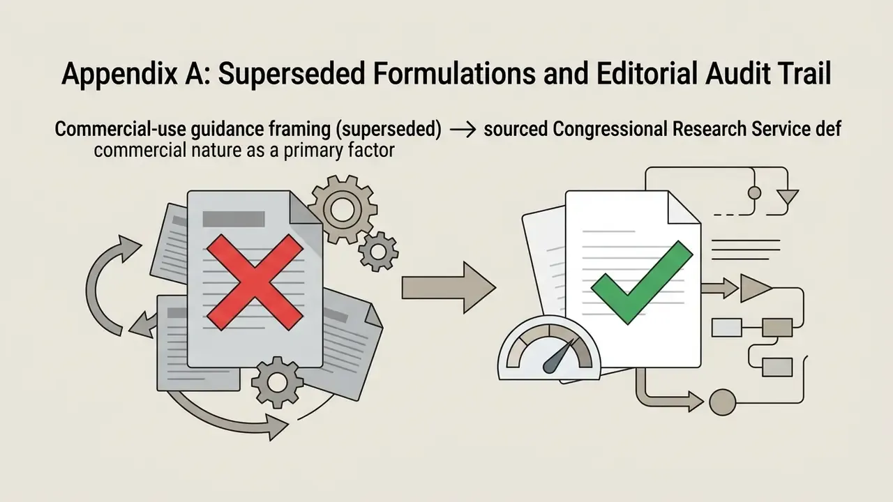 Two document groups connected by an arrow showing a transition from rejected guidance to approved standards
