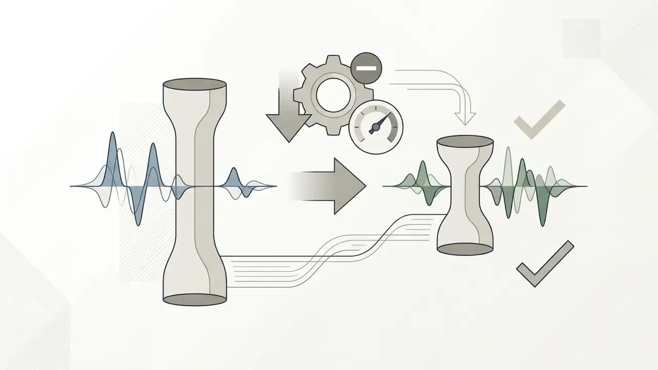 Vocal tract models and sound waves showing the reduction of formant length for an AI child voice generator