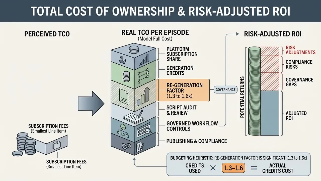Comparison of perceived subscription fees against a stacked model of real TCO per episode and risk-adjusted ROI