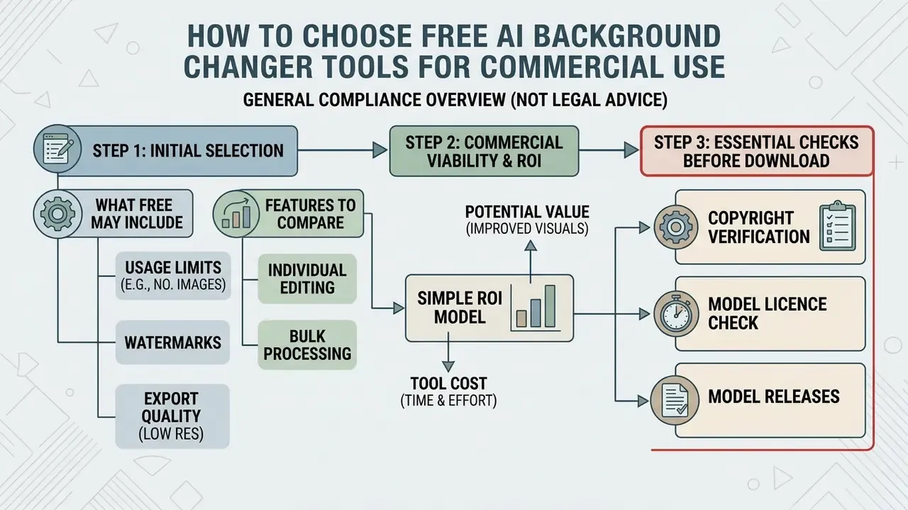 Decision flowchart outlining steps for evaluating software features, ROI, and legal compliance requirements