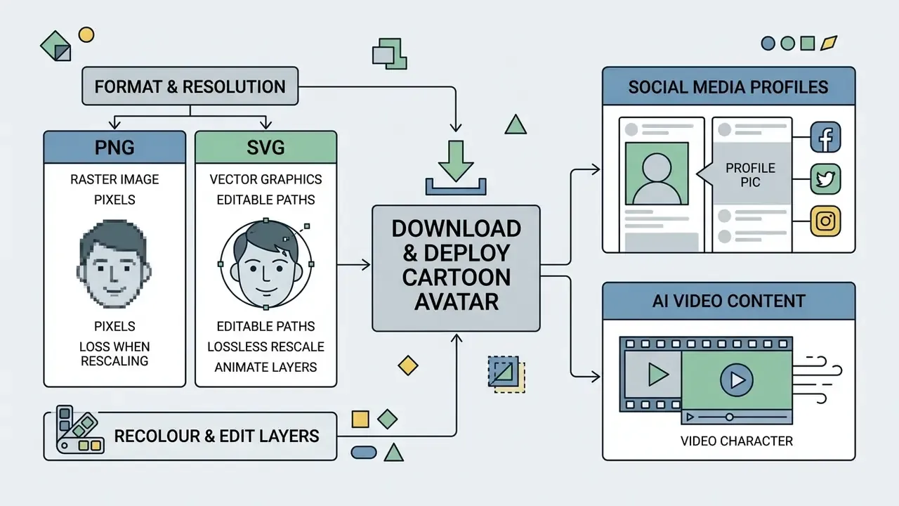 Comparison of PNG and SVG file formats for exporting and using character graphics in digital media