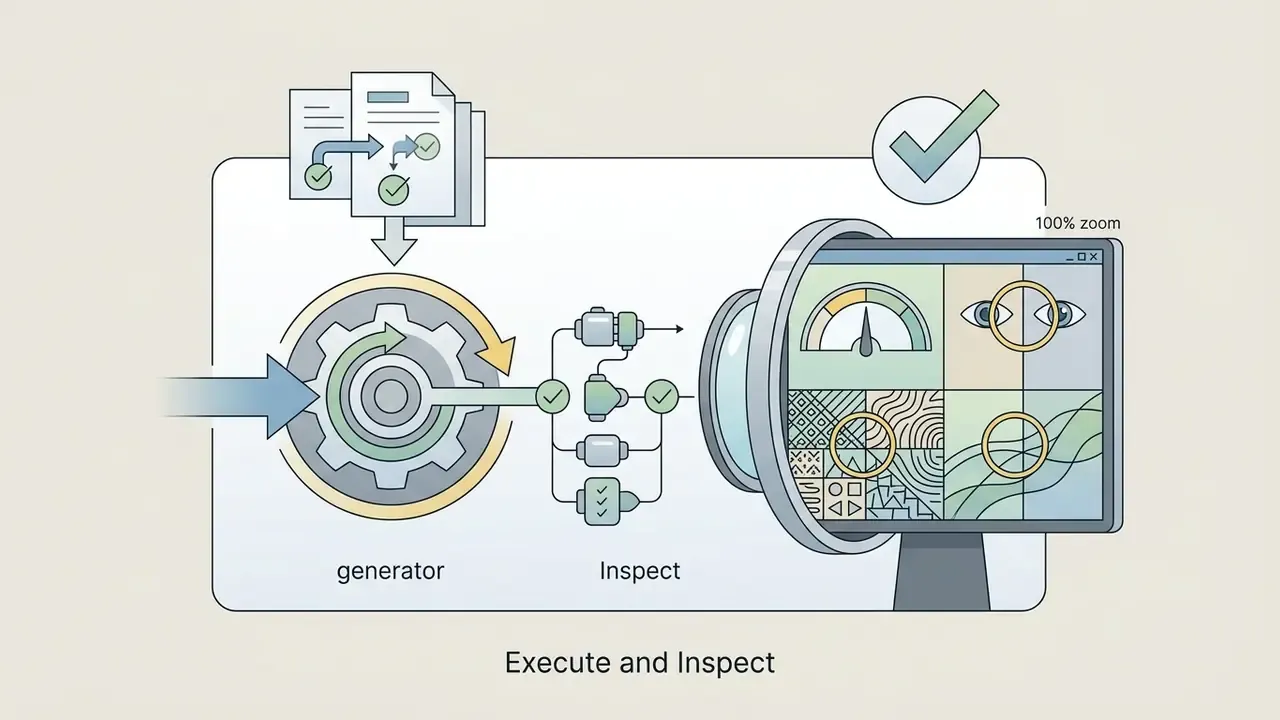 Documents feeding into a gear system that processes data for inspection through a magnifying lens