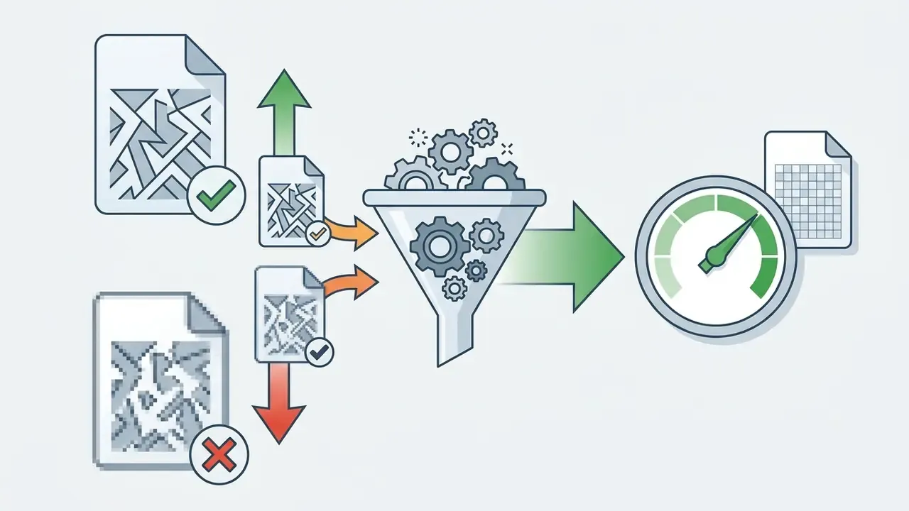 Selection of high-quality source files for processing through an AI image upscaler funnel