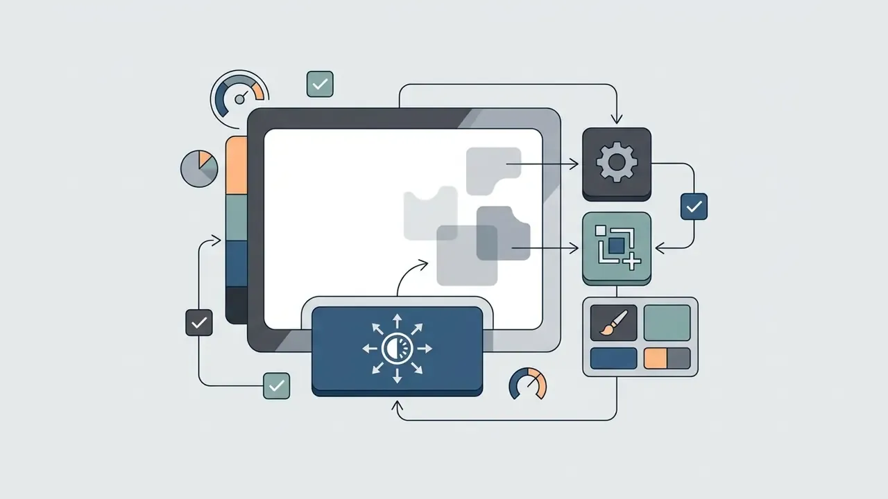 Computer screen interface showing tools for adjusting image settings and refining graphic variations