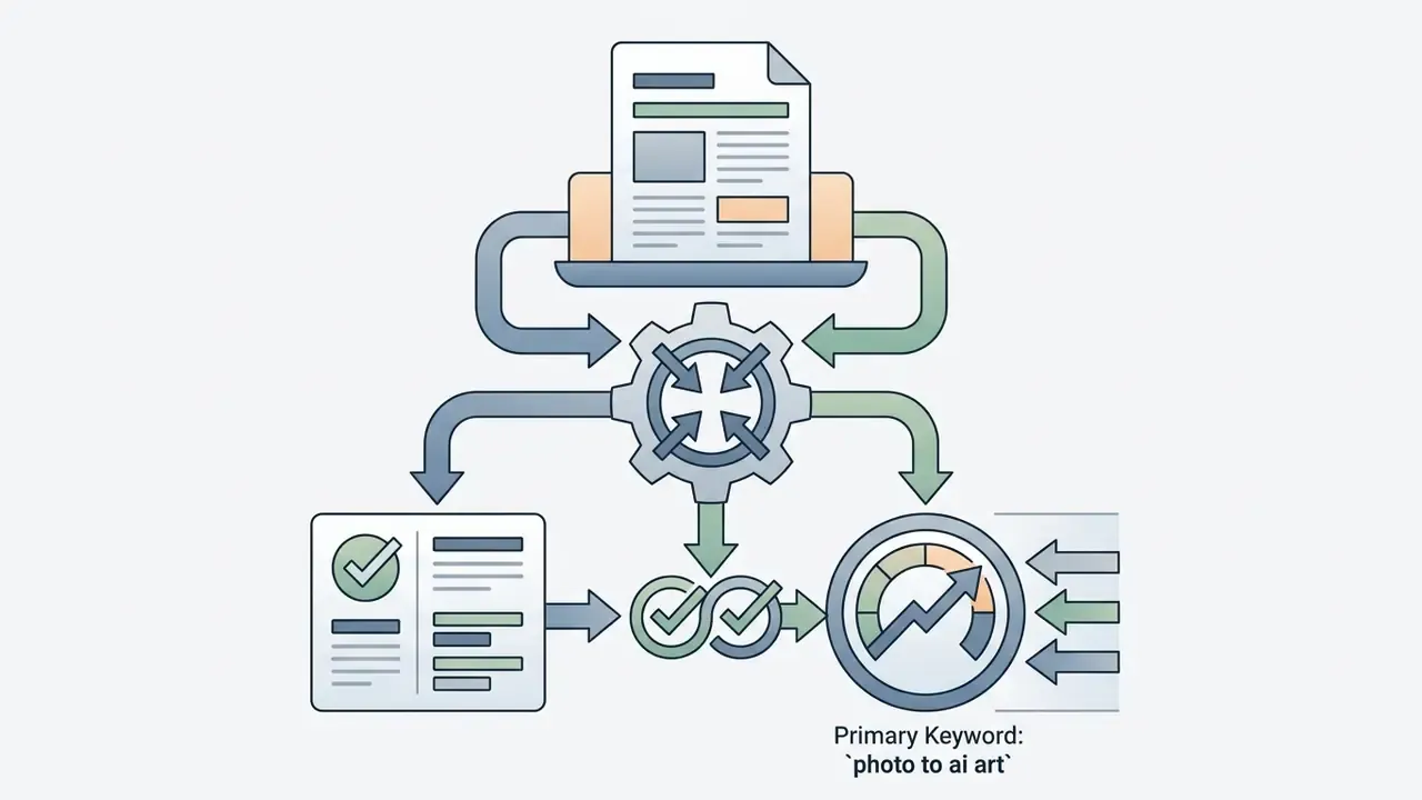 Document and gear system flowing into a verification symbol and a gauge for data processing