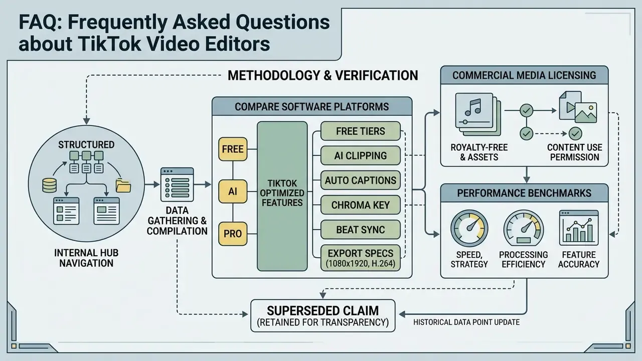 Diagram showing internal hub navigation, software platform comparisons, licensing, and performance metrics