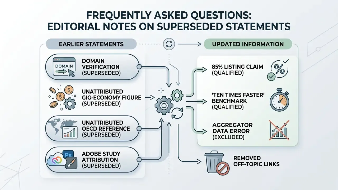 Flowchart mapping the transition from superseded editorial statements to updated information and removals