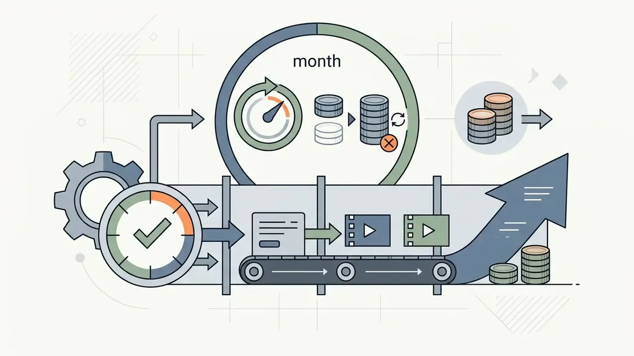 Visual representation of Pika Labs AI video generator credit cycles and production workflows