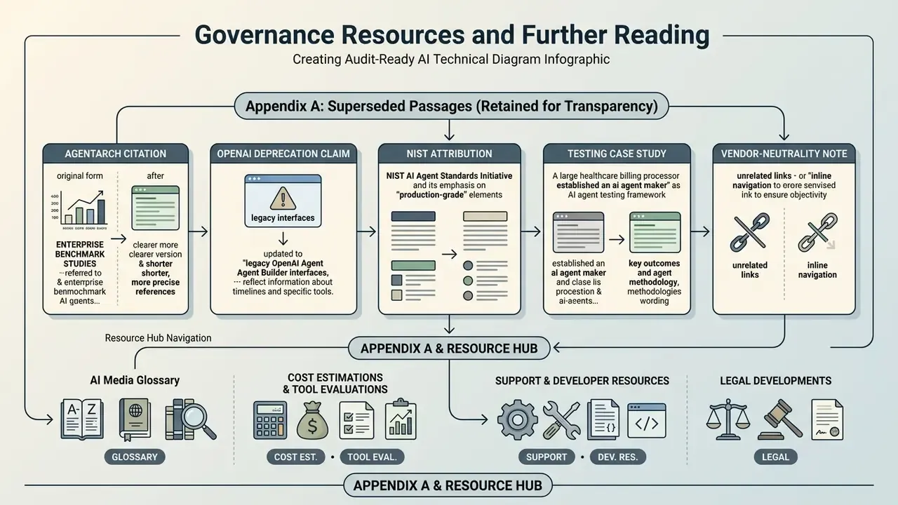 Sequential process map detailing document revisions and associated technical resource categories