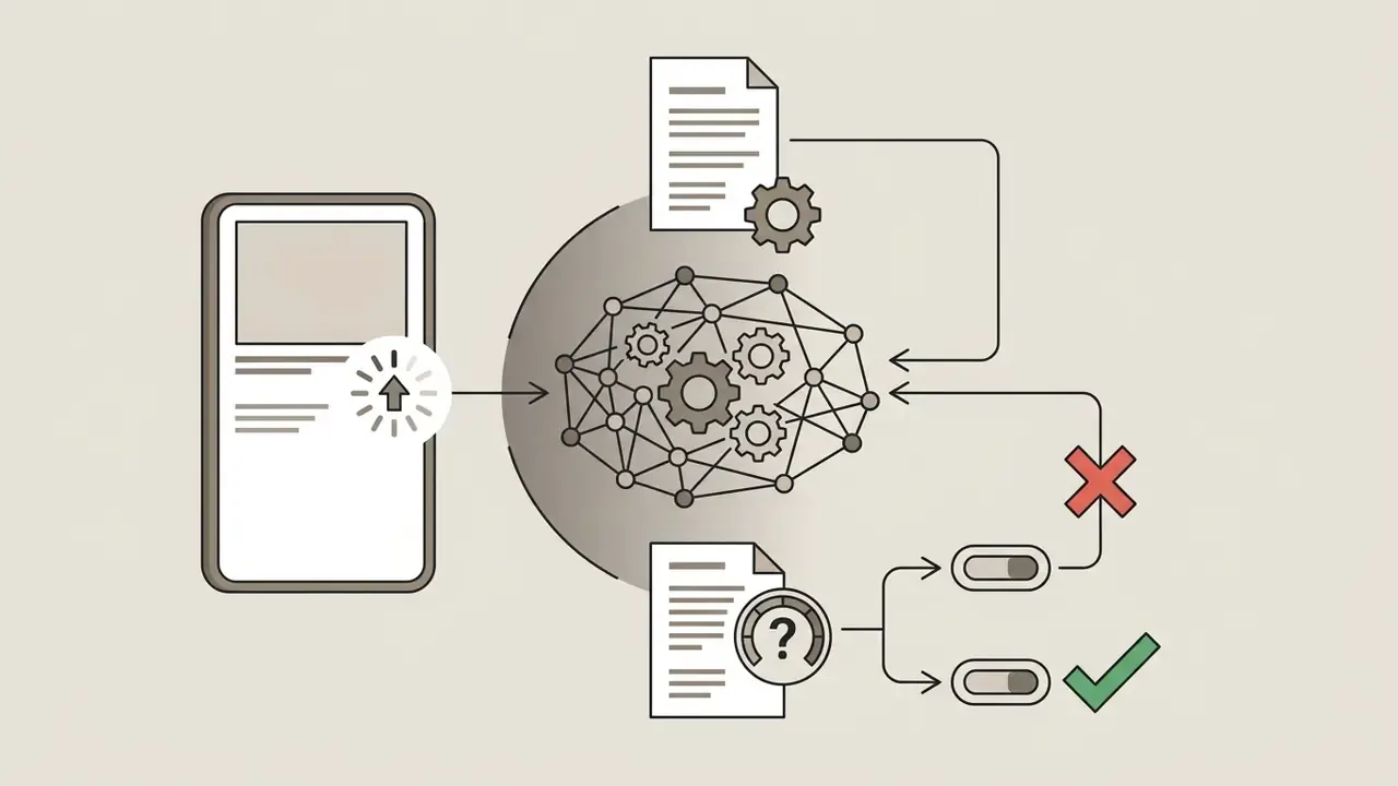 Diagram showing mobile content uploads feeding into an AI model with opt-out settings for data privacy