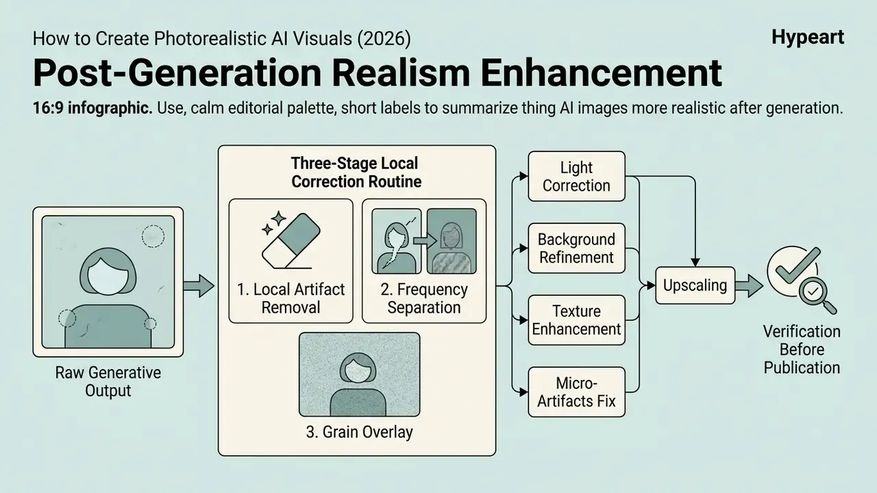 Diagram showing the multi-step workflow for refining generative outputs through local corrections