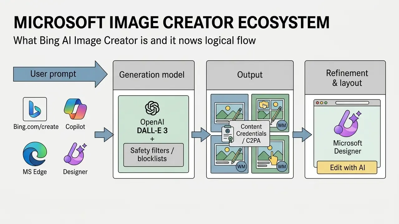 Flowchart showing the progression from user prompts through DALL-E 3 generation to final AI refinement
