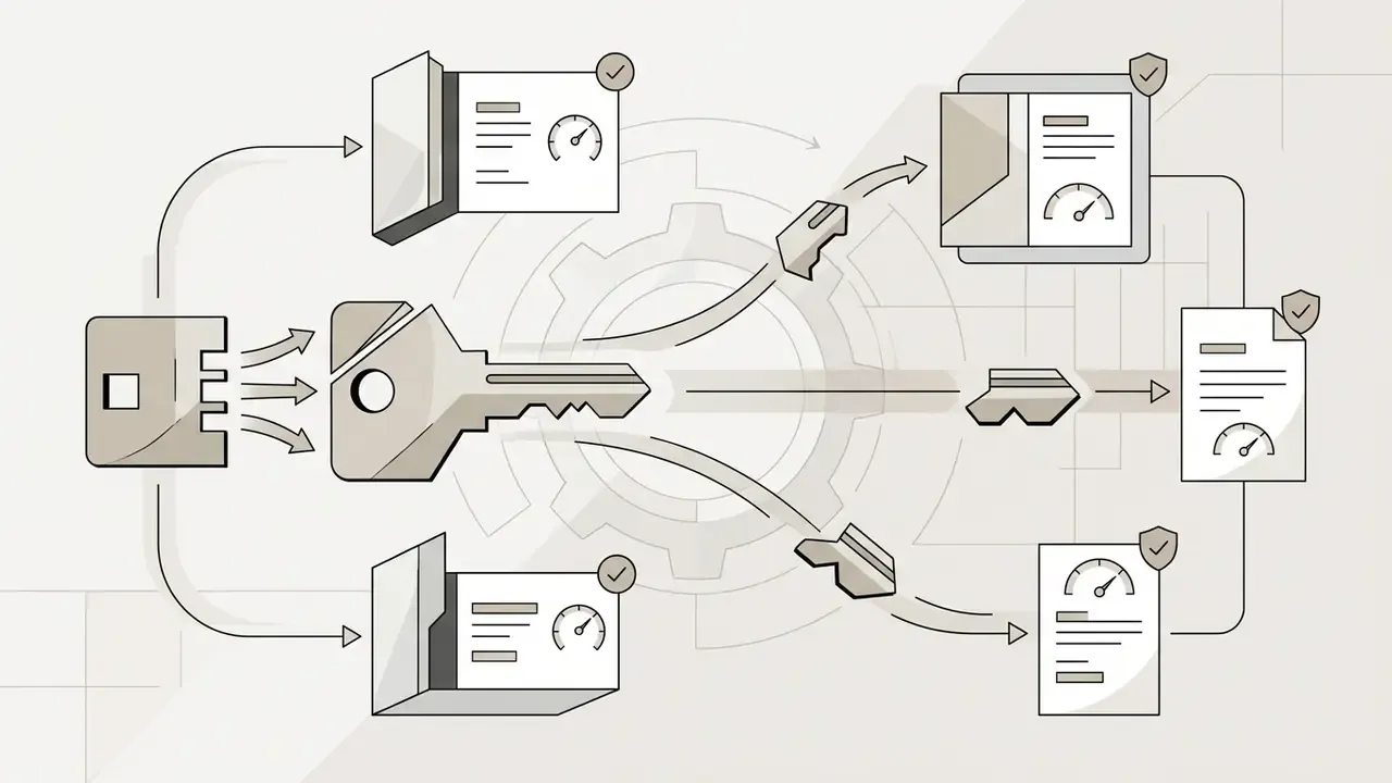 A key splitting into multiple shards that are distributed across separate secure digital nodes
