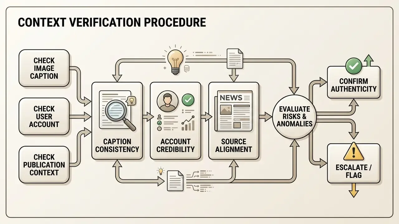 comprehensive verification flowchart outlining how you can tell a photo is AI through a structured workflow