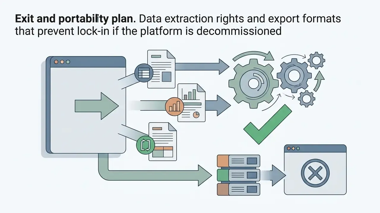 Workflow showing data files being exported from a platform to external storage and processing systems