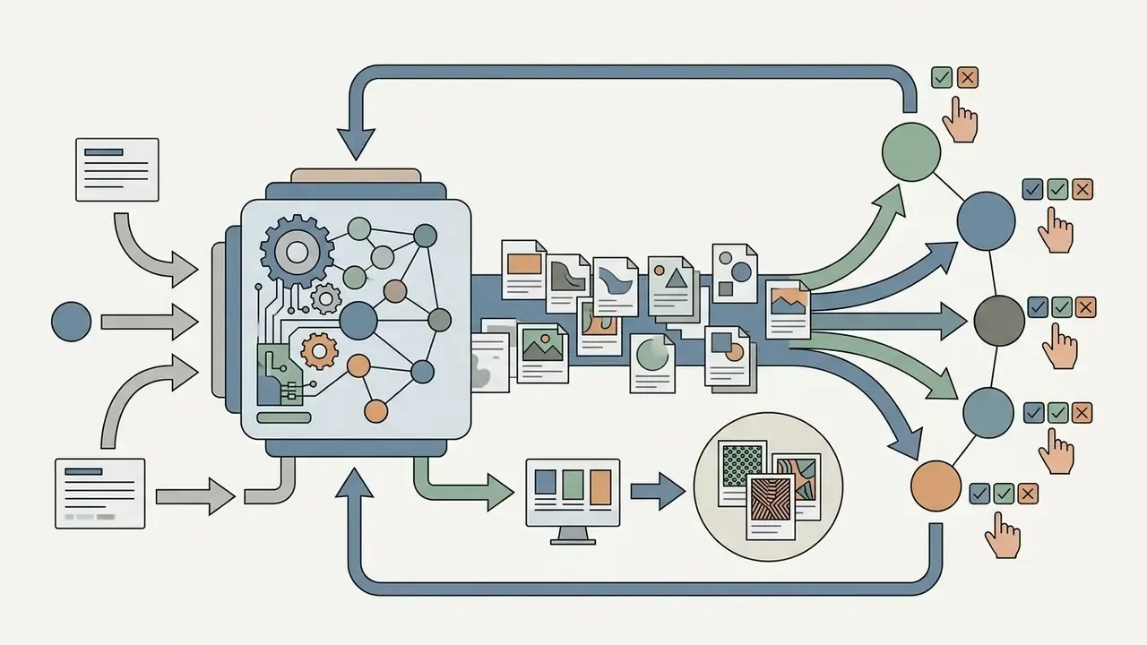 Central processing unit generating images that are voted on by users to refine the system output