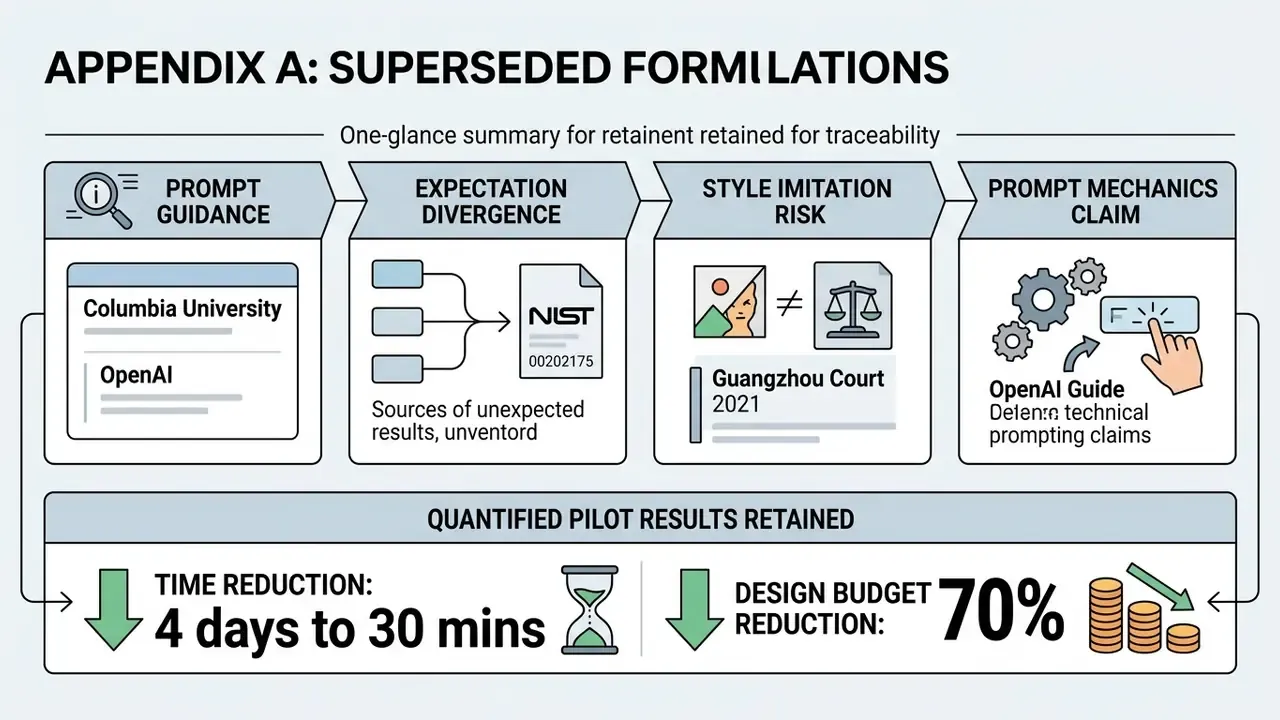 Summary of superseded guidance, risk factors, and quantified pilot results for editorial traceability