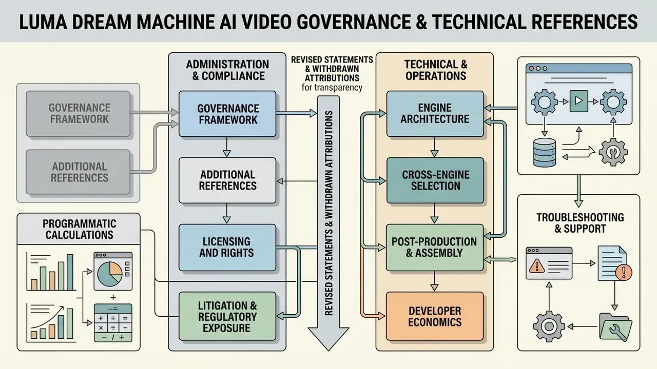 Summary of Luma Dream Machine governance, technical operations, and revised policy references