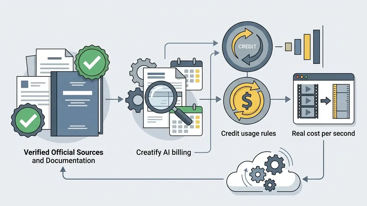 Documents and calendars feeding into billing rules to calculate video costs and cloud processing cycles