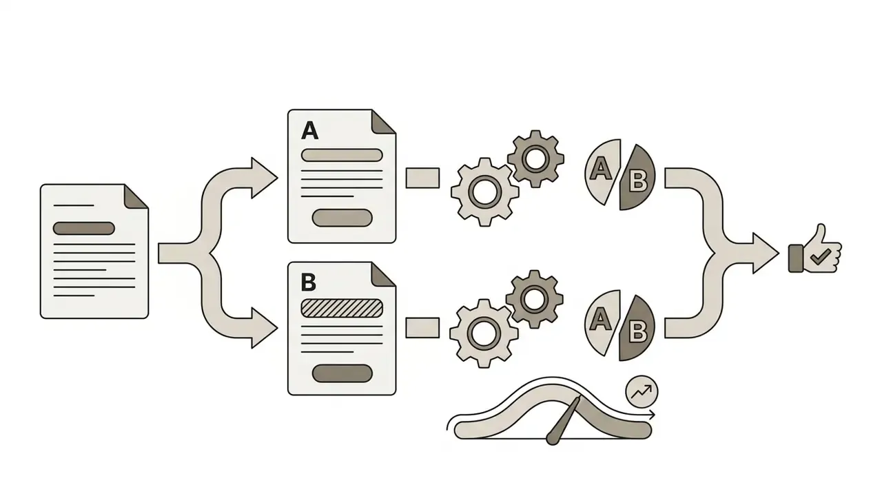 Single document splitting into two variants processed by gears and split charts to reach a final approval