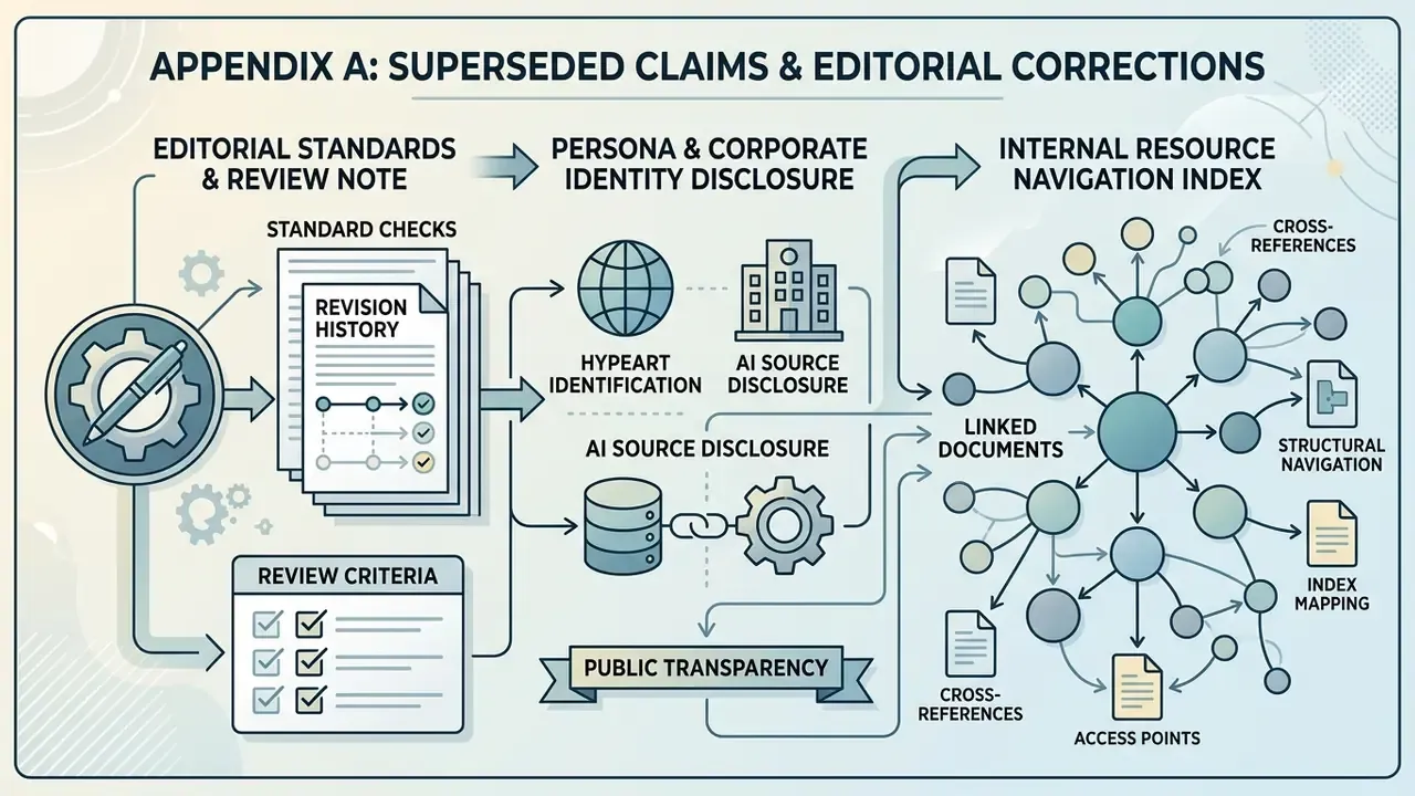 Flowchart outlining editorial standards, identity disclosure, and internal resource navigation processes