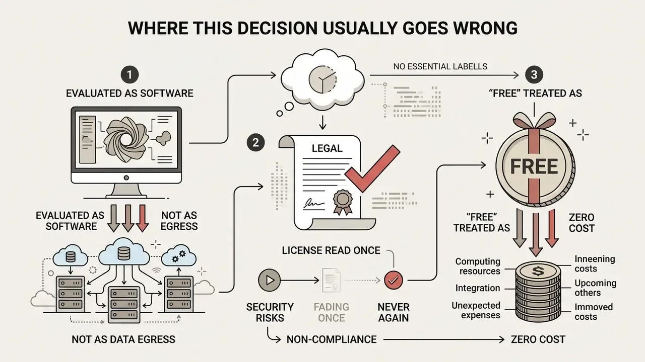 Flowchart showing three common failure patterns when adopting tools like an ai art generator no restrictions