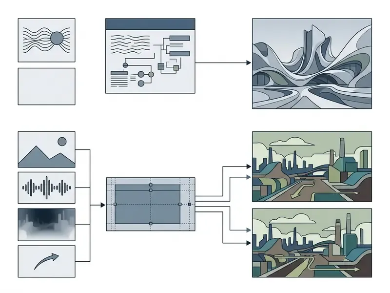 Comparison of text-only versus image-conditioned generation paths for Sora video creation