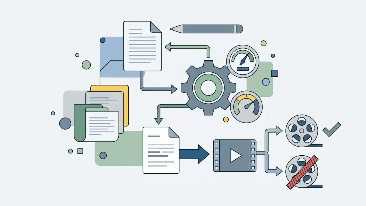 Gear mechanism processing text documents and video files into branded or unbranded media outputs