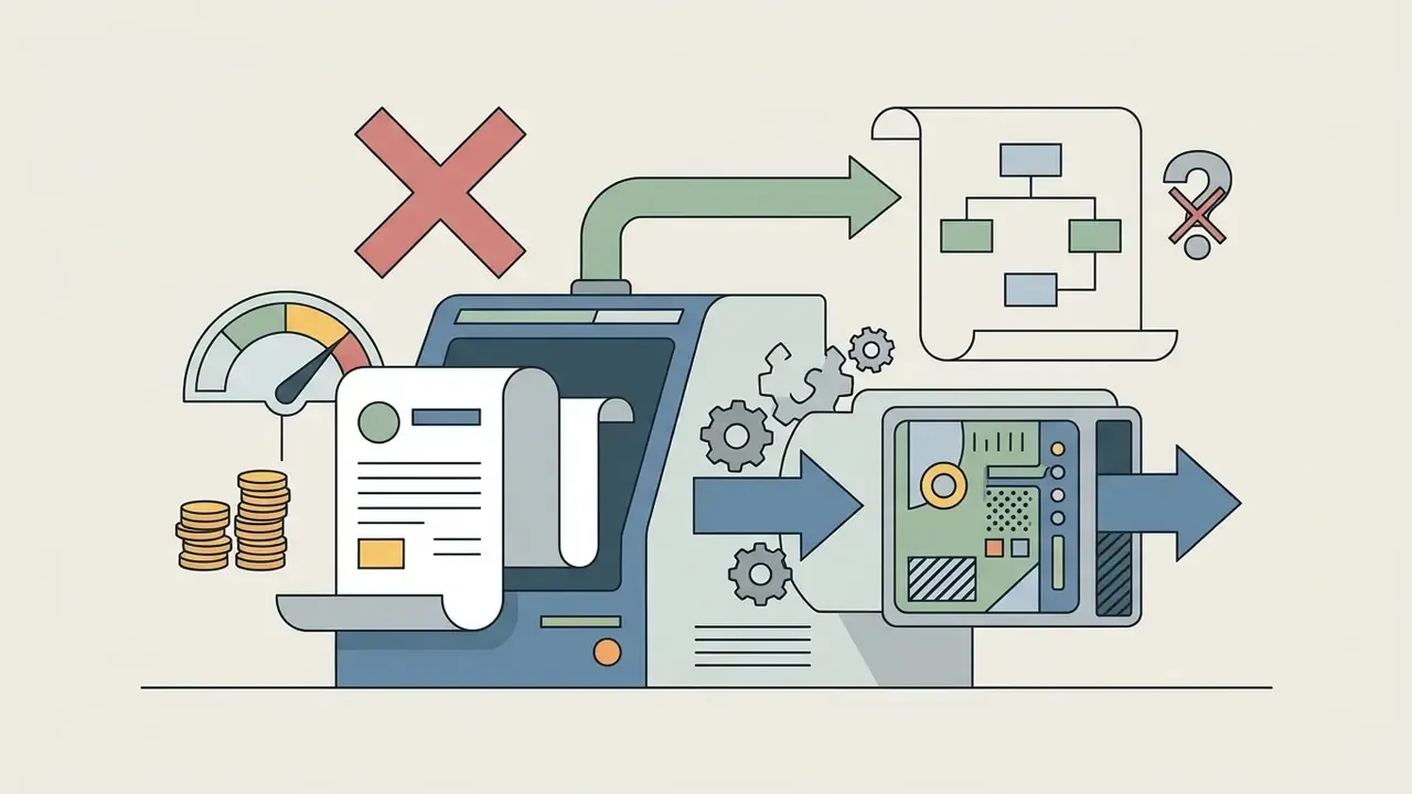 Document feeding into a gear system with a gauge and coins to produce a complex digital output