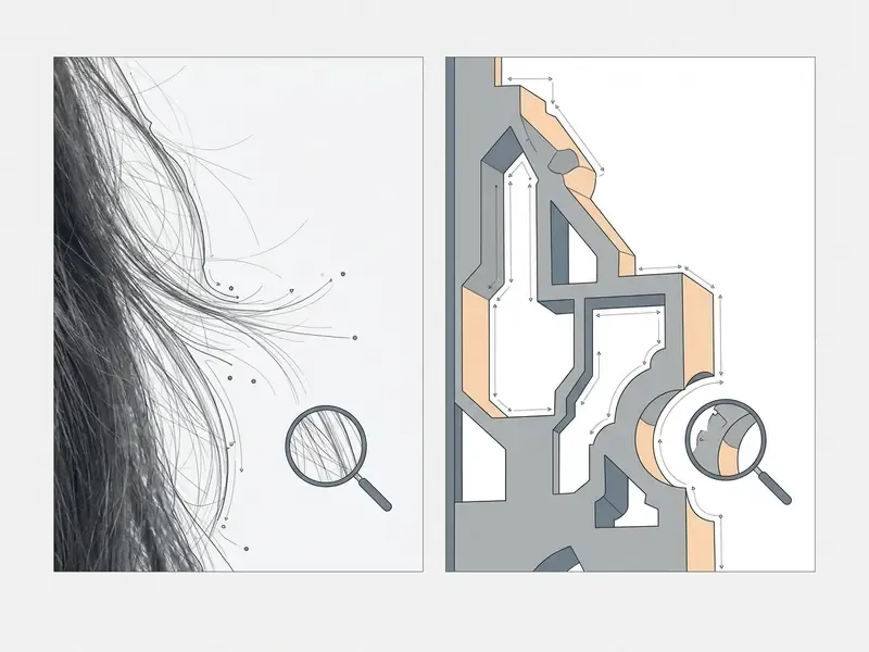 Comparison of Fotor background removal precision on fine hair strands and complex geometric shapes