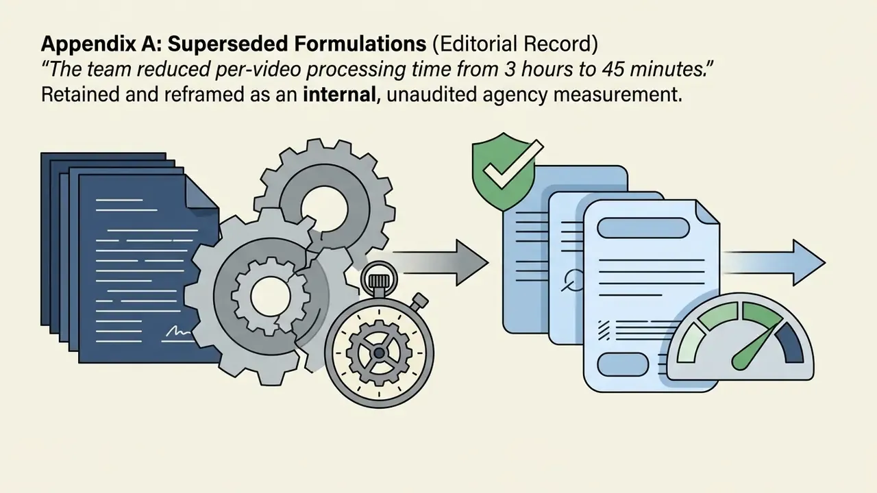 Stack of documents and gears with a stopwatch moving toward processed files and a speed gauge
