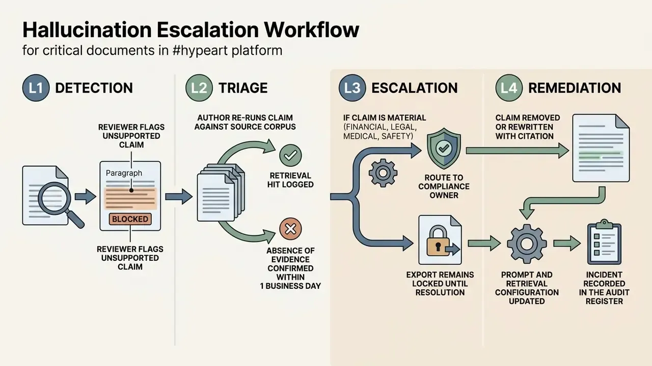 Four-stage process for handling document claims from initial detection to final remediation and audit