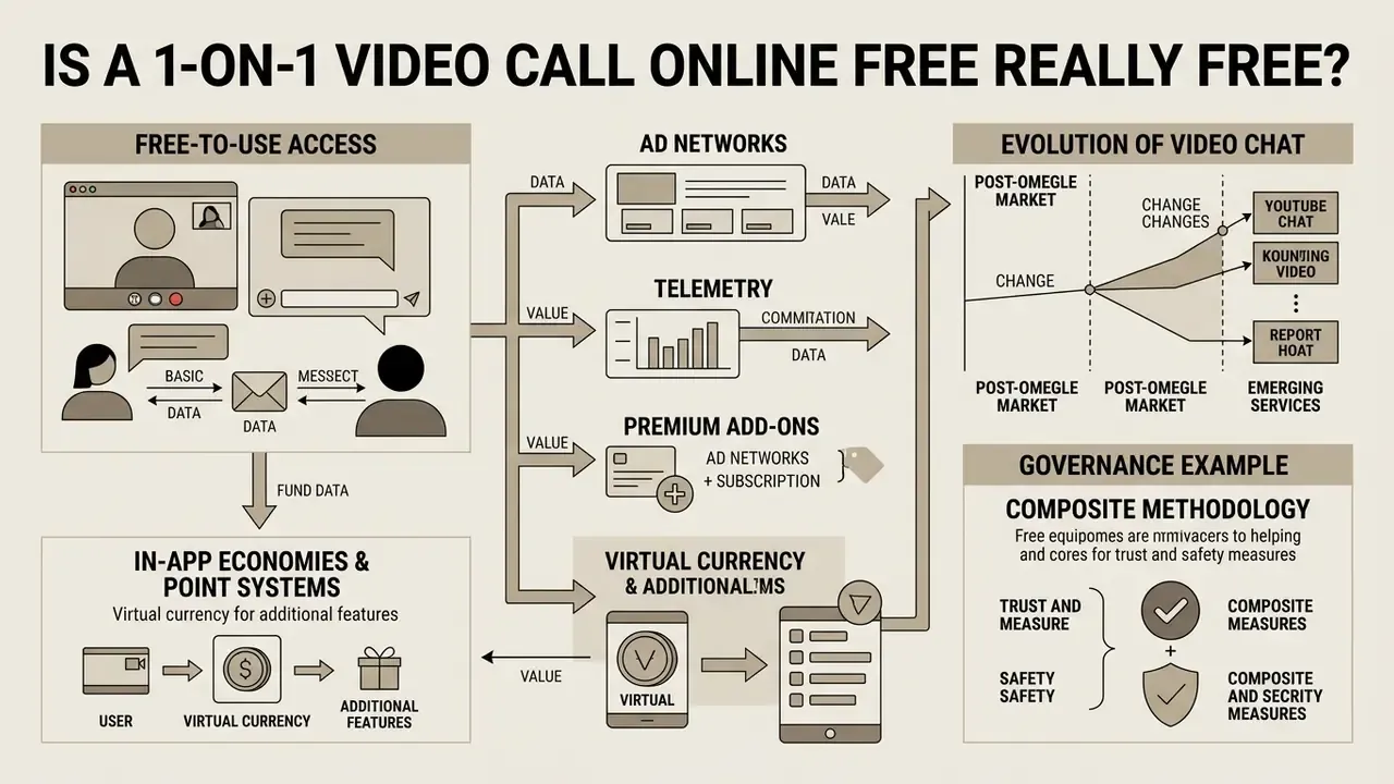 Diagram detailing how video platforms generate revenue through ads, data, and virtual currency systems