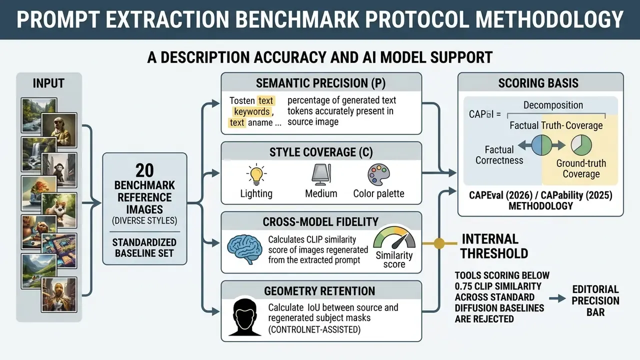 Systematic evaluation framework for measuring prompt extraction accuracy using benchmark reference images