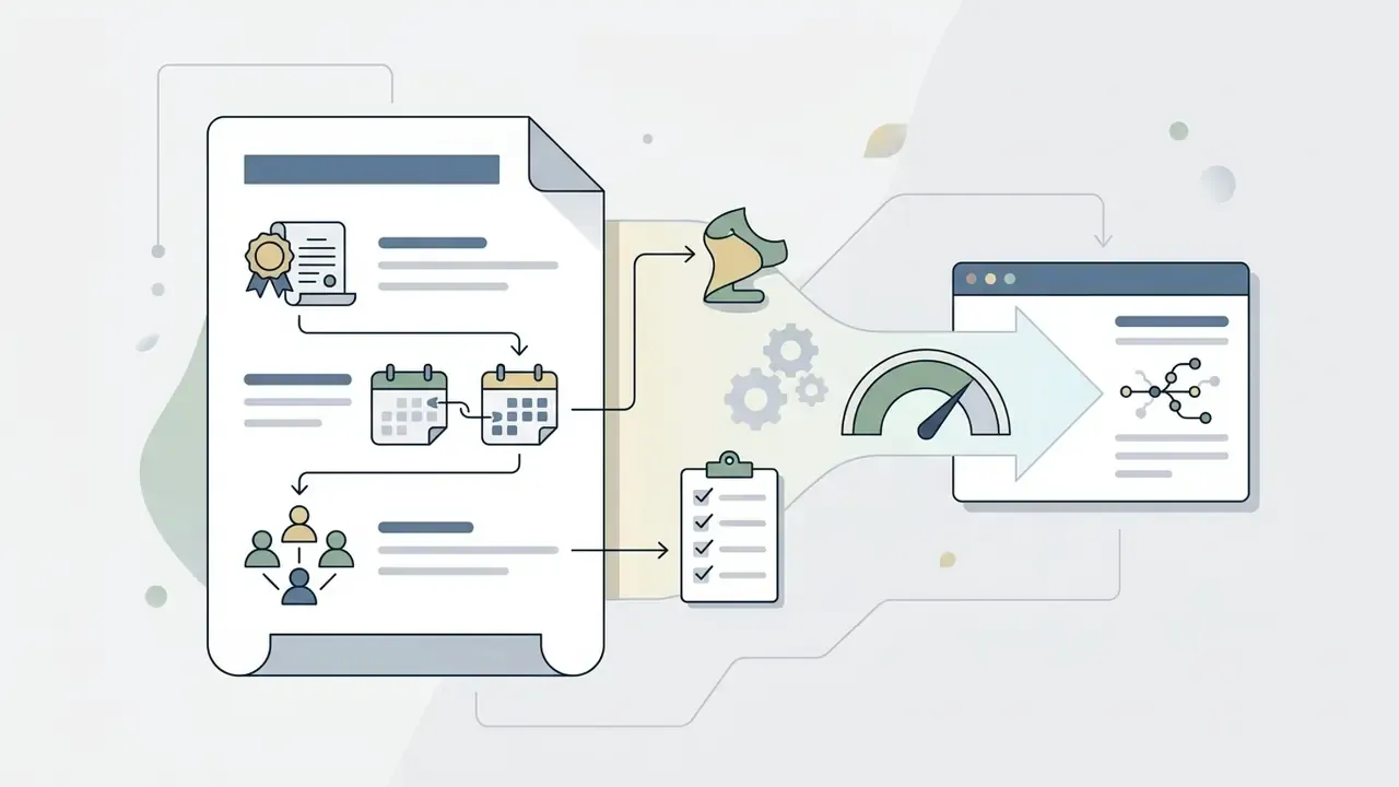 Diagram showing personal data flowing from a document into a processing funnel to create a digital output