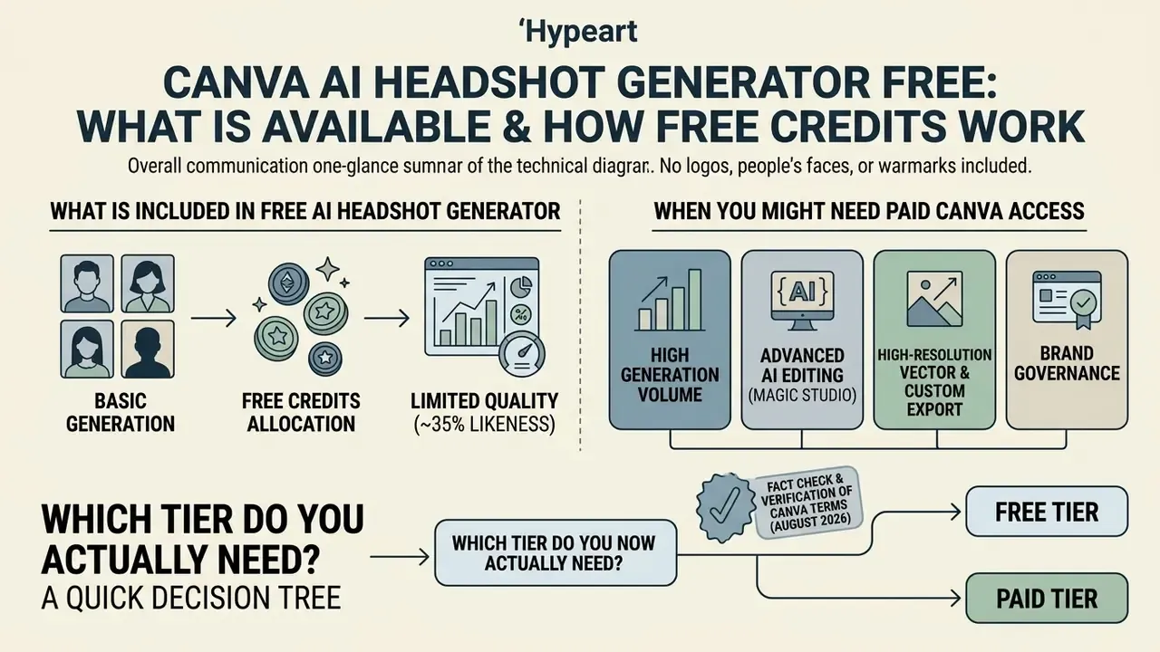 Comparison chart detailing features of free versus paid access tiers for AI portrait generation