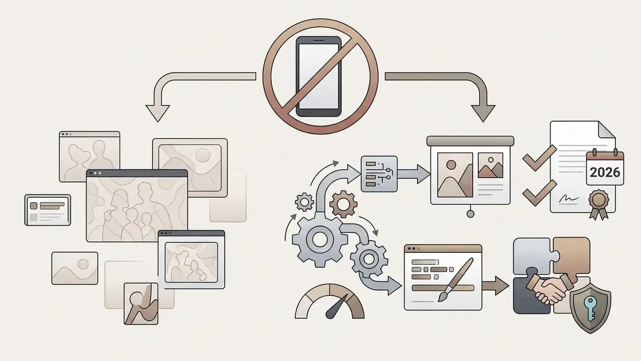 Diagram contrasting unofficial third-party apps with a formal 2026 licensing agreement for image tools