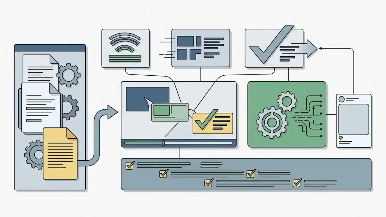 System of document processing, video editing, and automated social media content publishing