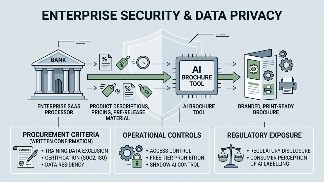 Diagram showing data flow from a bank to a processor with security, operational, and regulatory controls