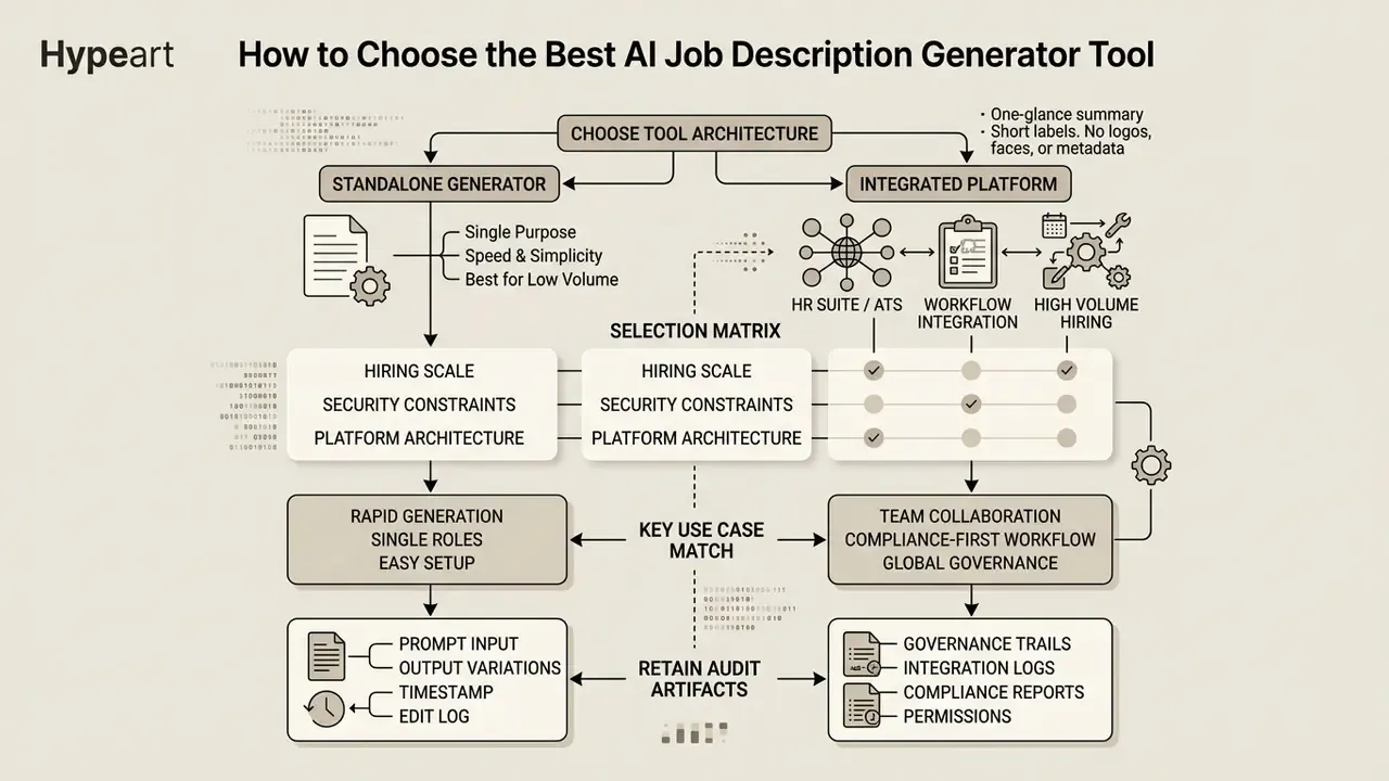 Decision matrix comparing standalone hiring tools against integrated platforms for organizational use