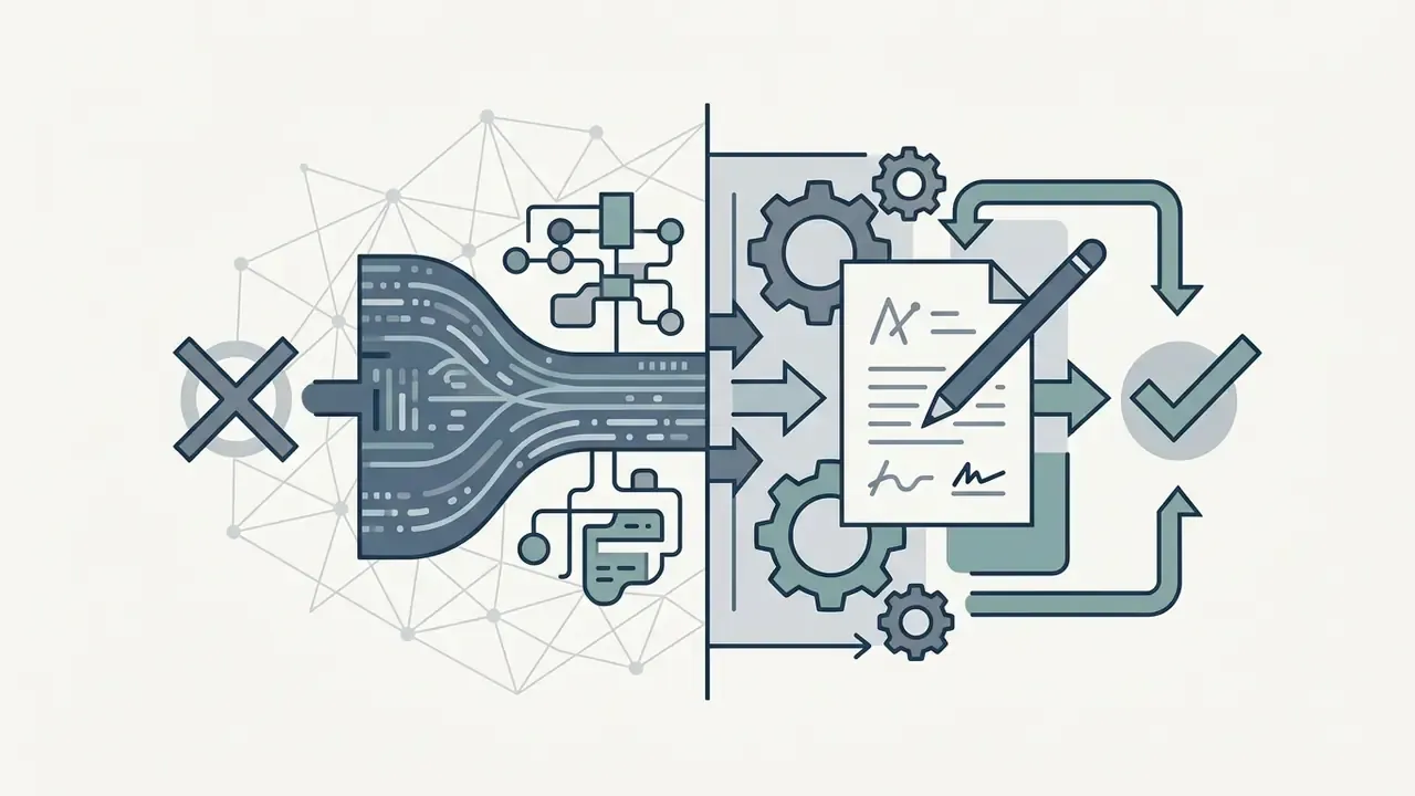 Data flow transitioning from an unverified state to a signed legal document processed by mechanical gears