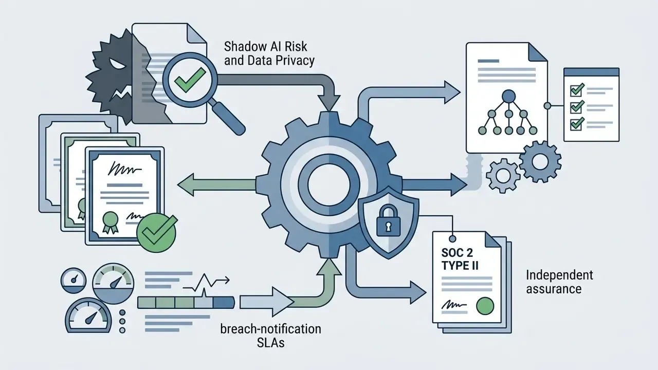 Central gear mechanism processing security documents and compliance reports for risk mitigation