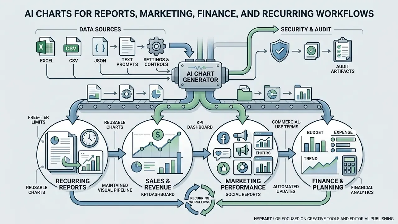 Centralized processing engine distributing data into recurring reports, revenue dashboards, and analytics