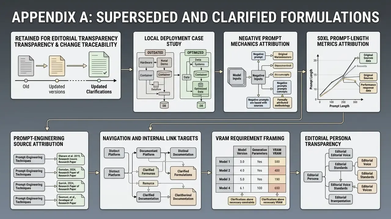 Summary of technical documentation changes featuring case studies, attribution metrics, and VRAM tables
